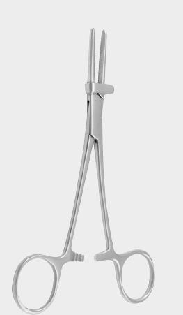 Затискач для судин (труб), з протектором,18,0 см (cm)